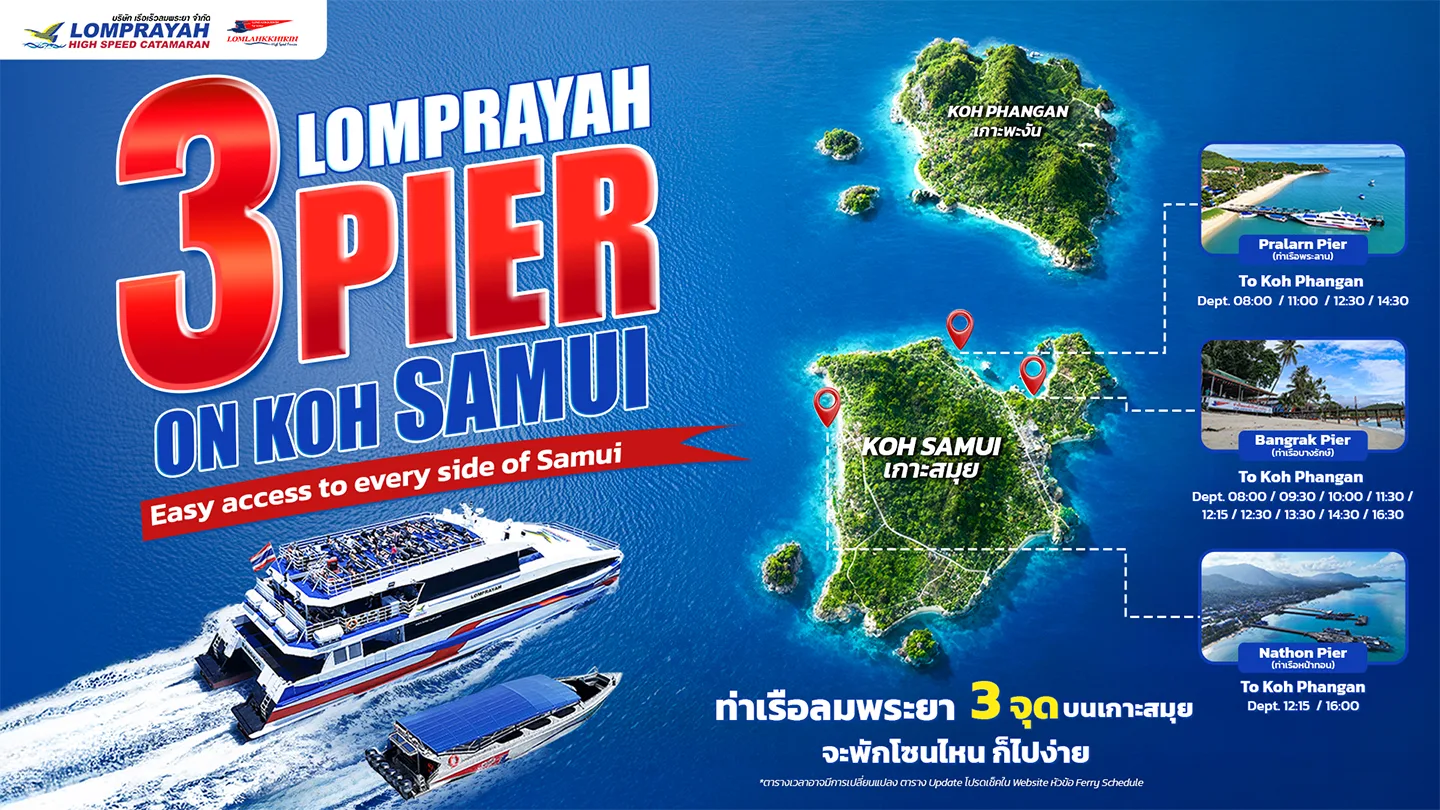 🛥️ Lomprayah and 3 Piers on Koh Samui : Travel More Conveniently from a Pier Near Your Accommodation